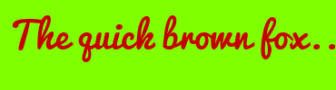 Image with Font Color C50000 and Background Color 80FF00